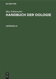 Cover Max Schönwetter: Handbuch der Oologie. Lieferung 24