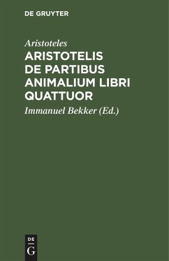 Aristotelis de partibus animalium libri quattuor - Aristoteles