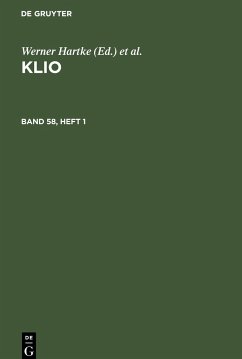 Klio. Band 58, Heft 1