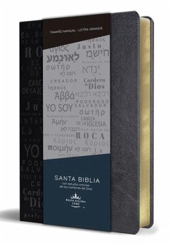 Biblia Rvr60 Letra Grande Tamaño Manual, Simil Piel Negro Con Nombres de Dios / Spanish Bible Rvr60 Handy Size Large Print Leathersoft Black with Name - Reina Valera Revisada 1960