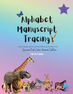 Alphabet Manuscript Tracing Learn Shapes, Pencil Control, Matching, Numbers Etc - Gama, Sara