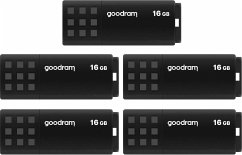 5x1 GOODRAM UME3 USB 3.0 16GB Black Vorteilspack
