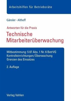 Technische Mitarbeiterüberwachung - Althoff, Lars;Gänsler, Karsten