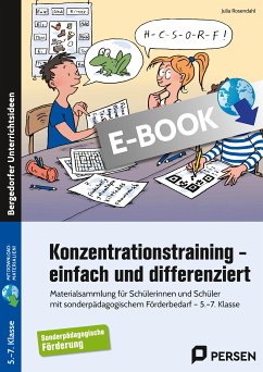 Konzentrationstraining - einfach und differenziert (eBook, PDF) - Rosendahl, Julia