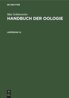 Cover Max Schönwetter: Handbuch der Oologie. Lieferung 14