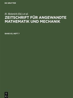 Zeitschrift für Angewandte Mathematik und Mechanik. Band 63, Heft 7