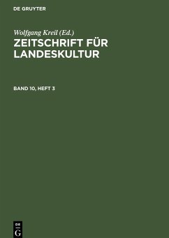 Cover Zeitschrift für Landeskultur. Band 10, Heft 3