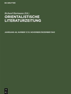 Orientalistische Literaturzeitung, Jahrgang 46, Number 11/12, November/Dezember 1943