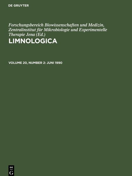 Limnologica, Volume 20, Number 2, Juni 1990 Limnologica, Volume 20, Number 2, Juni 1990
