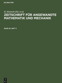Cover Zeitschrift für Angewandte Mathematik und Mechanik. Band 63, Heft 5