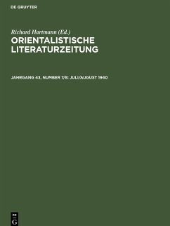 Orientalistische Literaturzeitung, Jahrgang 43, Number 7/8, Juli/August 1940