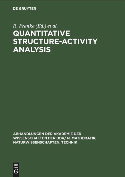 Quantitative Structure-Activity Analys¿s Quantitative Structure-Activity Analys¿s