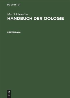 Cover Max Schönwetter: Handbuch der Oologie. Lieferung 8