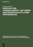 Sprüche der "Wandlungen" auf ihrem geistesgeschichtlichen Hintergrund Sprüche der "Wandlungen" auf ihrem geistesgeschichtlichen Hintergrund