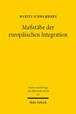 Maßstäbe der europäischen Integration Maßstäbe der europäischen Integration