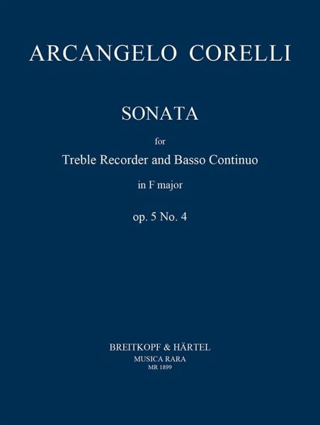 Sonata F major op.5,4 for treble recorder and bc Sonata F major op.5,4 for treble recorder and bc