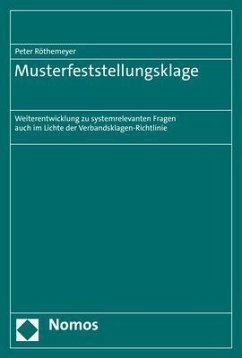 Musterfeststellungsklage - Röthemeyer, Peter