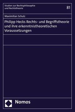 Philipp Hecks Rechts- und Begriffstheorie und ihre erkenntnistheoretischen Voraussetzungen - Schulz, Maximilian