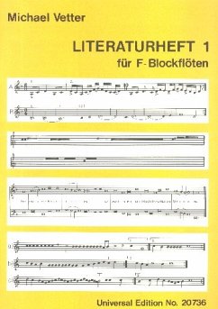 Cover Blockflötenschule - Literaturheft Band 1 für F-Blockflöte
