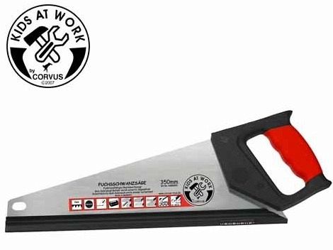 Corvus A600831 - Kids at Work, Fuchsschwanzsäge 350mm, Säge, Kinder-Werkzeug