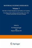 The Role of Grain Boundaries and Surfaces in Ceramics (eBook, PDF)