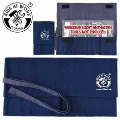 Corvus A600355 - Kids-at-Work, Werkzeugrolle groß (ohne Werkzeug), Werkzeugtasche mit 5 Fächer, Stoff, blau, 20x37cm Cover Corvus A600355 - Kids-at-Work, Werkzeugrolle groß (ohne Werkzeug), Werkzeugtasche mit 5 Fächer, Stoff, blau, 20x37cm