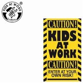 Corvus A750413 - Kids-at-Work, Schild 'Caution! Kids at Work', Baustellen-Schild, EC-Karten-Format, Kunststoff, 55x85mm