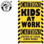 Corvus A750414 - Kids-at-Work, Schild 'Caution! Kids at Work', Baustellen-Schild, XXL-Format, Kunststoff, 41x24,5cm
