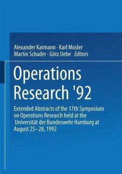 Cover Operations Research '92 (eBook, PDF)
