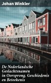 De Nederlandsche Geslachtsnamen in Oorsprong, Geschiedenis en Beteekenis (eBook, ePUB)