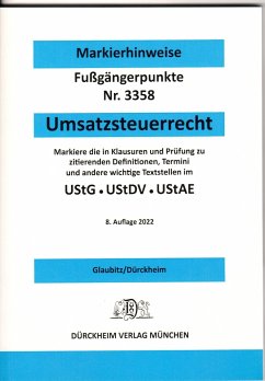UMSATZSTEUERRECHT Dürckheim-Markierhinweise/Fußgängerpunkte für das Steuerberaterexamen - Glaubitz, Thorsten;Dürckheim, Constantin