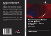 Fenomeni precedenti in testi scientifici economici in lingua inglese