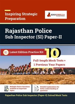 Cover Rajasthan Police Sub Inspector (SI) Paper-II Recruitment Exam   1100+ Solved Questions By EduGorilla Prep Experts (eBook, PDF)
