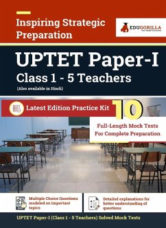 Cover UPTET Paper 1 2021 Exam   10 Full-length Mock Tests (Solved)   Latest Edition Uttar Pradesh Teacher Eligibility Test Book as per Syllabus (eBook, PDF)