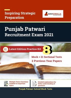 Punjab Patwari Recruitment Exam Preparation Book   8 Full-length Mock Tests + 21 Sectional Tests + 2 Previous Year Papers   Complete Practice Kit By EduGorilla (eBook, PDF) - Experts, EduGorilla Prep