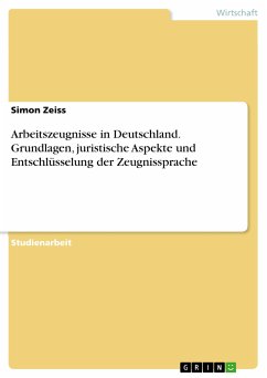 Arbeitszeugnisse in Deutschland. Grundlagen, juristische Aspekte und Entschlüsselung der Zeugnissprache (eBook, PDF)