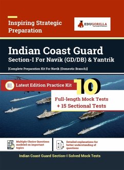 Indian Coast Guard Navik (GD/DB) & Yantrik Section-I Exam   1300+ Solved Questions By EduGorilla Prep Experts (eBook, PDF) - Experts, EduGorilla Prep