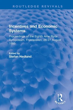 Incentives and Economic Systems (eBook, ePUB)