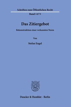 Das Zitiergebot. - Engel, Stefan