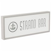 LED-Leuchtschild Strand Bar Weiß/Grau