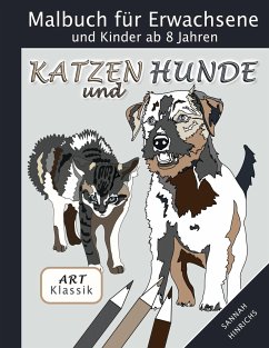 Image of Klassik Art Malbuch für Erwachsene und Kinder ab 8 Jahren - Katzen und Hunde