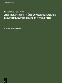 Zeitschrift für Angewandte Mathematik und Mechanik. Volume 65, Number 4