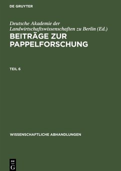 Beiträge zur Pappelforschung. Teil 6