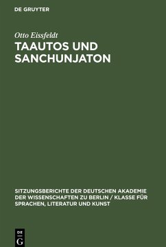 Taautos und Sanchunjaton - Eissfeldt, Otto