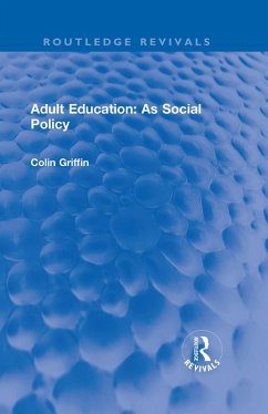 Cover Adult Education: As Social Policy (eBook, PDF)