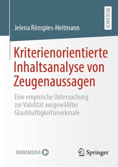 Cover Kriterienorientierte Inhaltsanalyse von Zeugenaussagen (eBook, PDF)