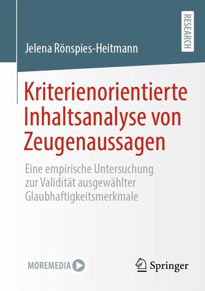 Kriterienorientierte Inhaltsanalyse von Zeugenaussagen (eBook, PDF)