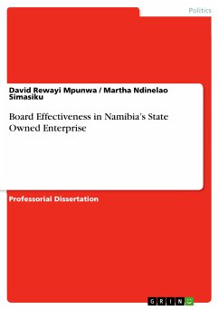 Board Effectiveness in Namibia’s State Owned Enterprise (eBook, PDF) - Mpunwa, David Rewayi; Ndinelao Simasiku, Martha