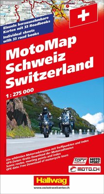 Schweiz MotoMap 1:275 000 Motorradkarte