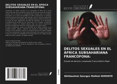 DELITOS SEXUALES EN EL ÁFRICA SUBSAHARIANA FRANCÓFONA: - Nimonte, Bêtiboutinè Georges Malkiel